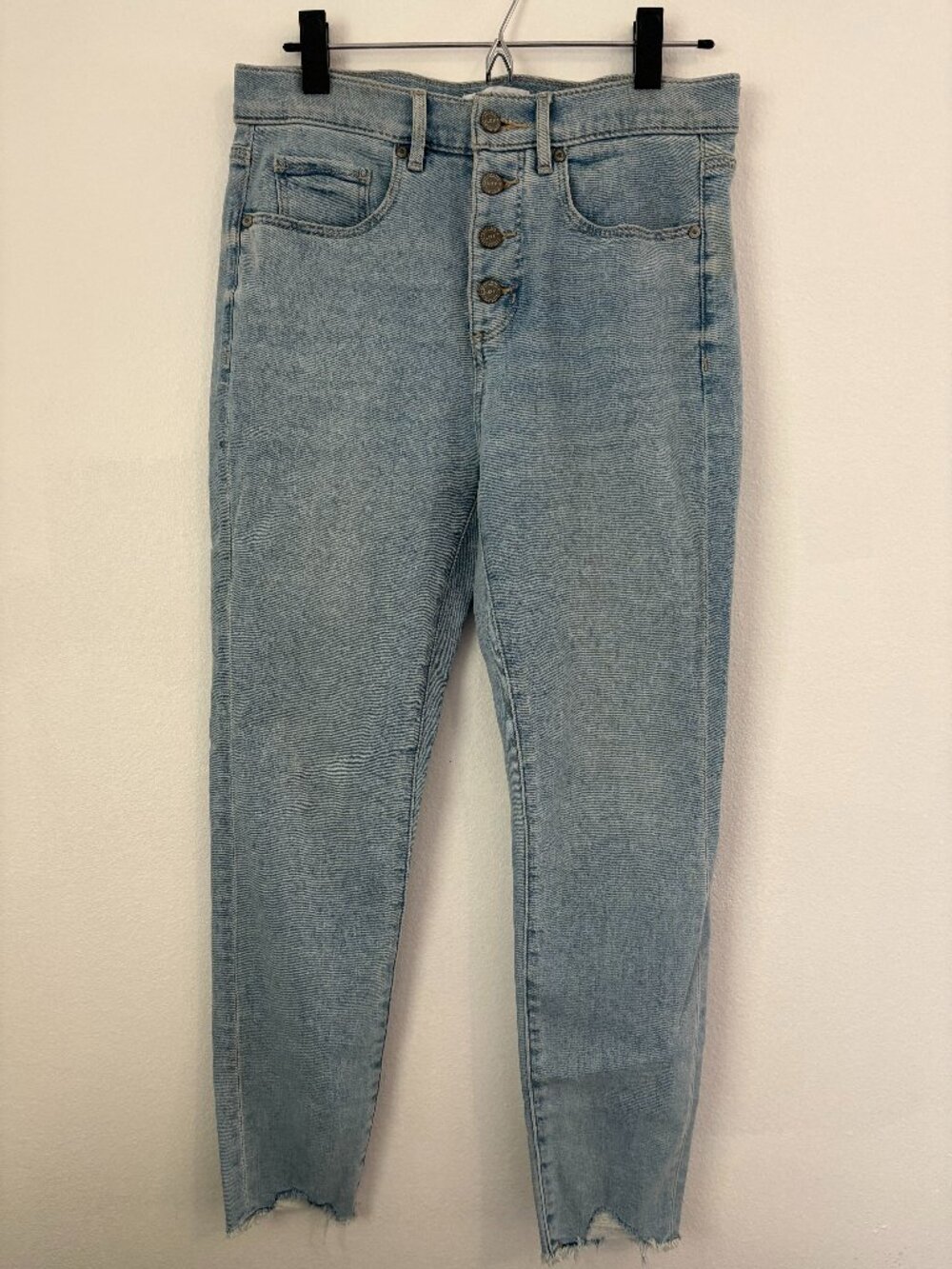 LOFT High Waist Skinny Crop Jeans Size 6 Flawed